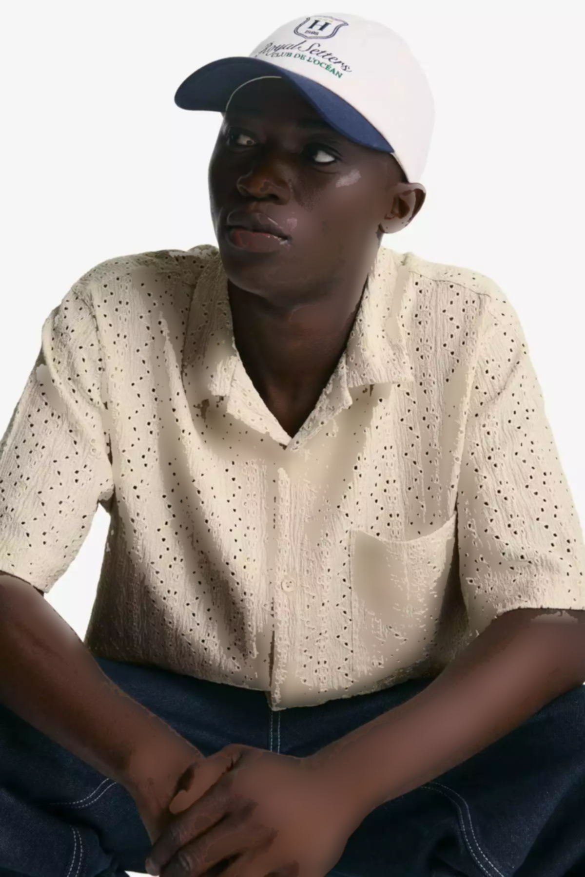 پیراهن قلاب دوزی شده آستین کوتاه برند Bershka کد 1757755033