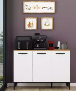 سبد مواد غذایی گوشه ای سفید چند کاربردی قهوه برند Avmpark کد 1758350468