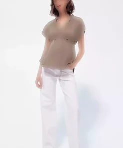 بلوز muslin کمربند دار برند H&M کد 1757223189