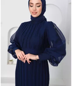 مجلسی پلیسه دار سرمه ای برند sefamerve کد 1758126725