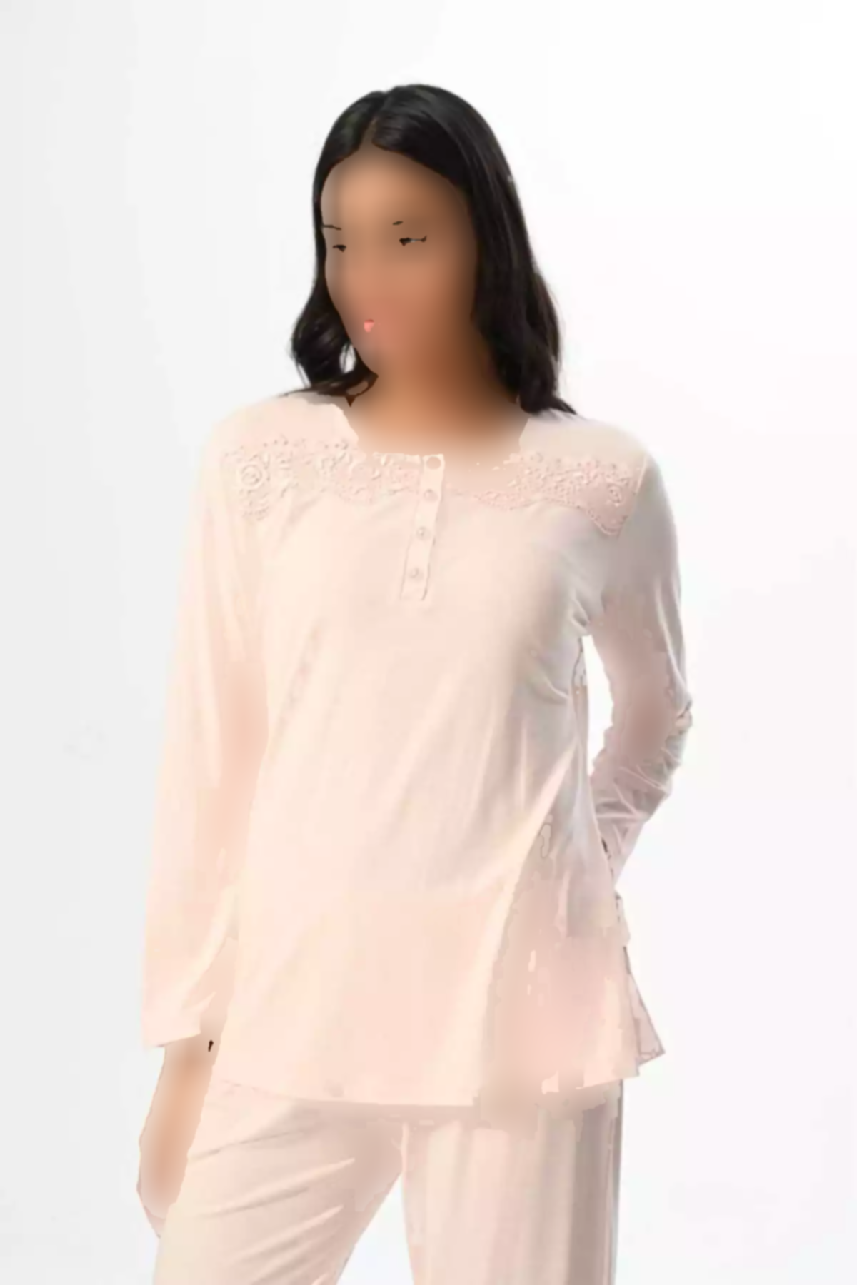 ست لباس راحتی زمستانی طرحدار توری پودر بارداری 100پنبه زنانه برند Genel Markalar کد 1757668689