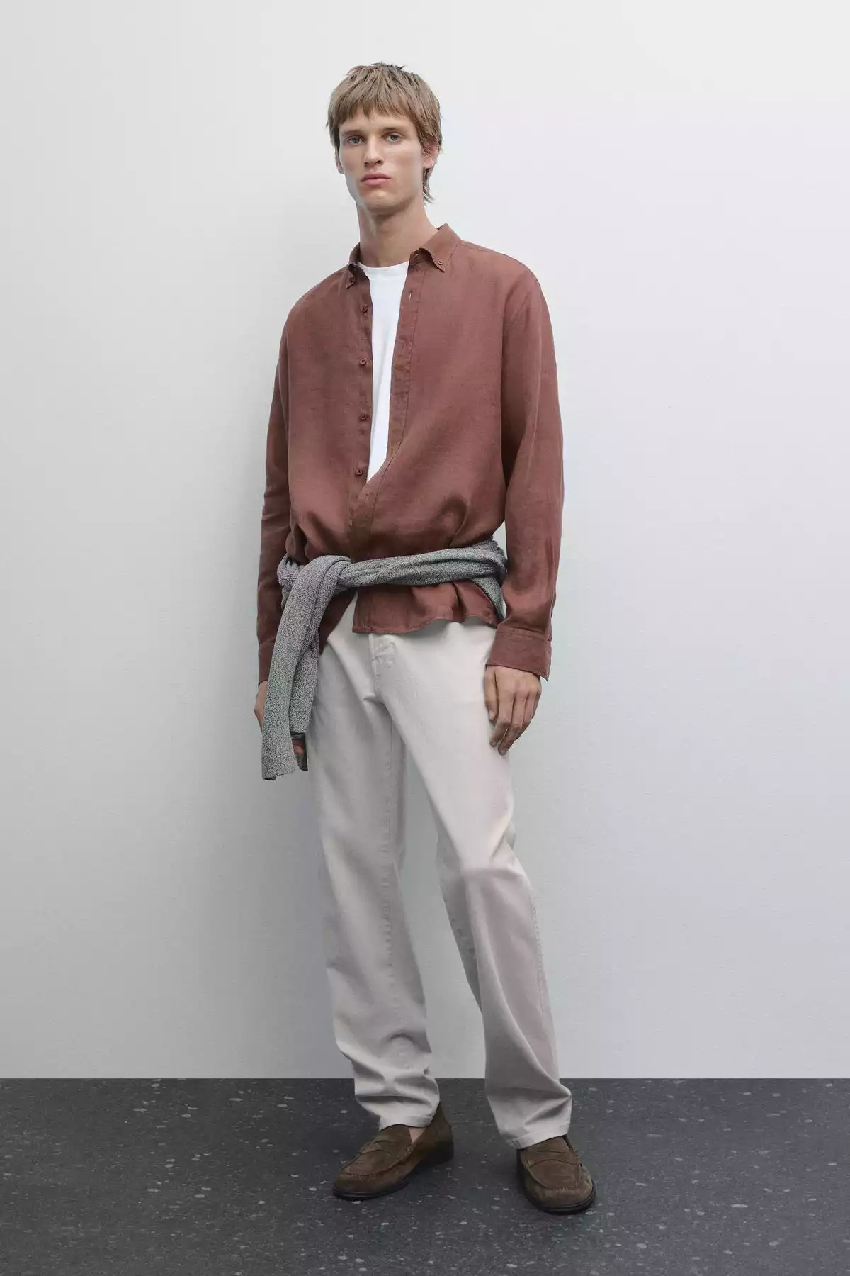 پیراهن متناسب 100کتان برند Massimo Dutti کد 1757751849