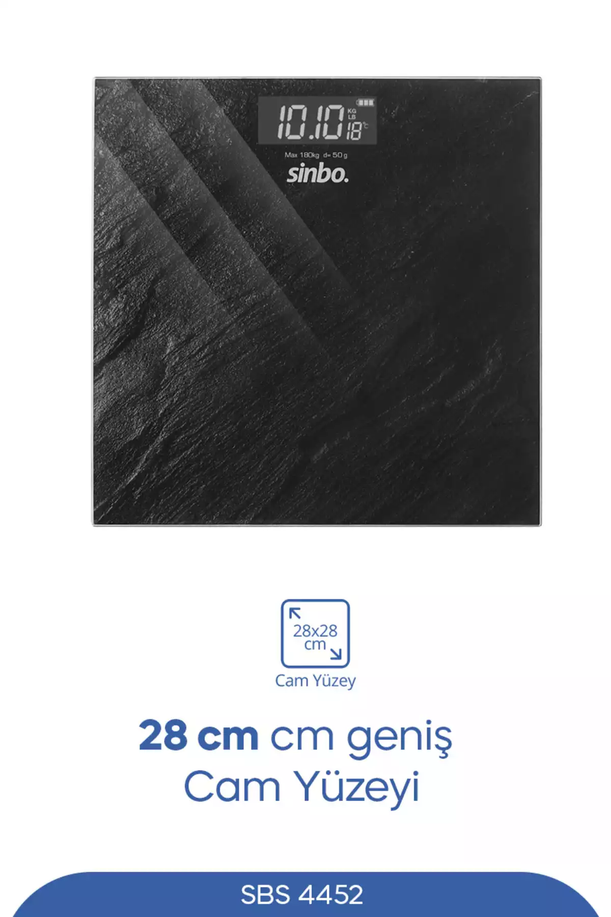 بزرگ شیشه ای 2حمام مشکی مقیاس شده برند Sinbo کد 1757774528