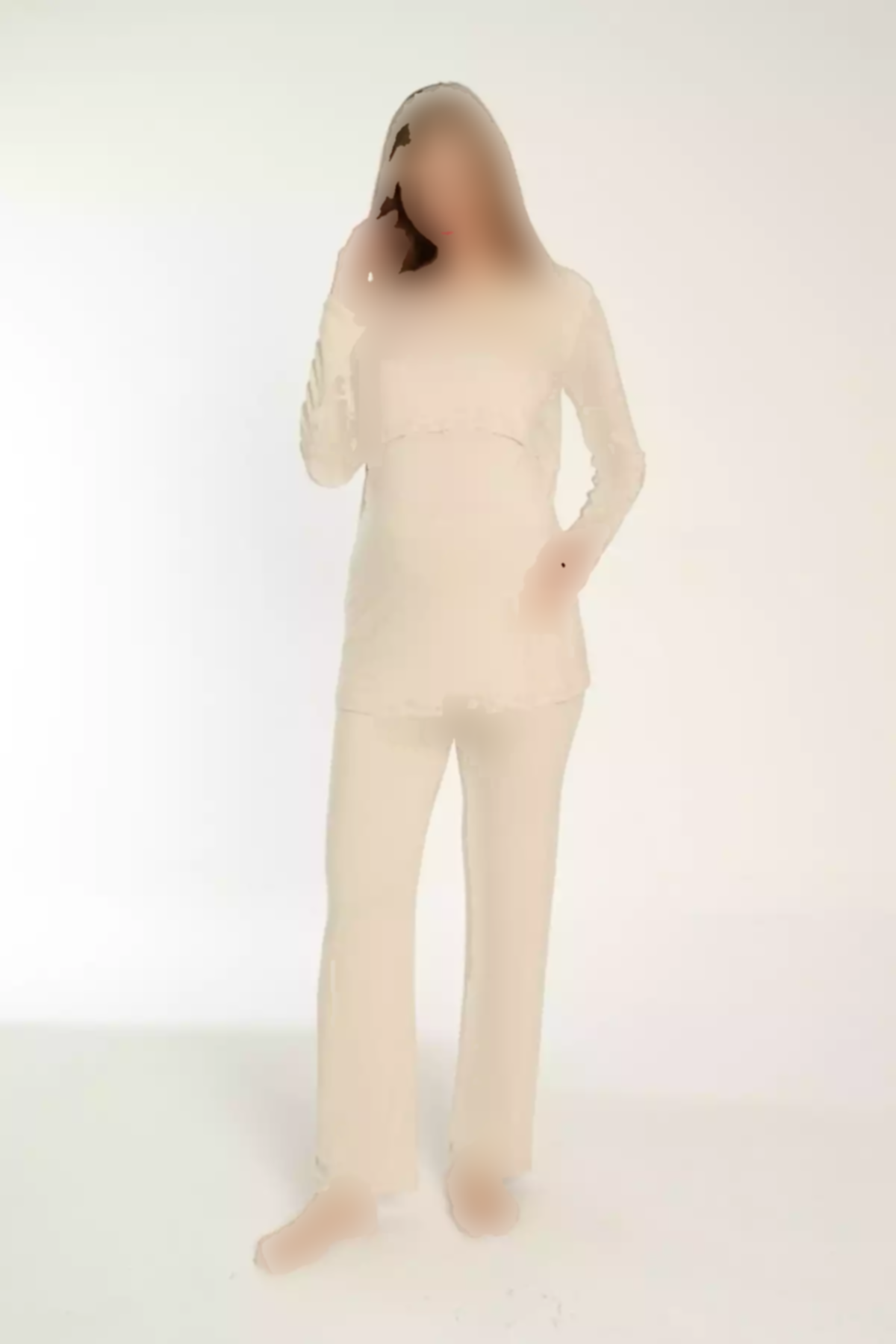 ست لباس راحتی بارداری آستین بلند بژ برند Miss Dünya Lissa کد 1756971670