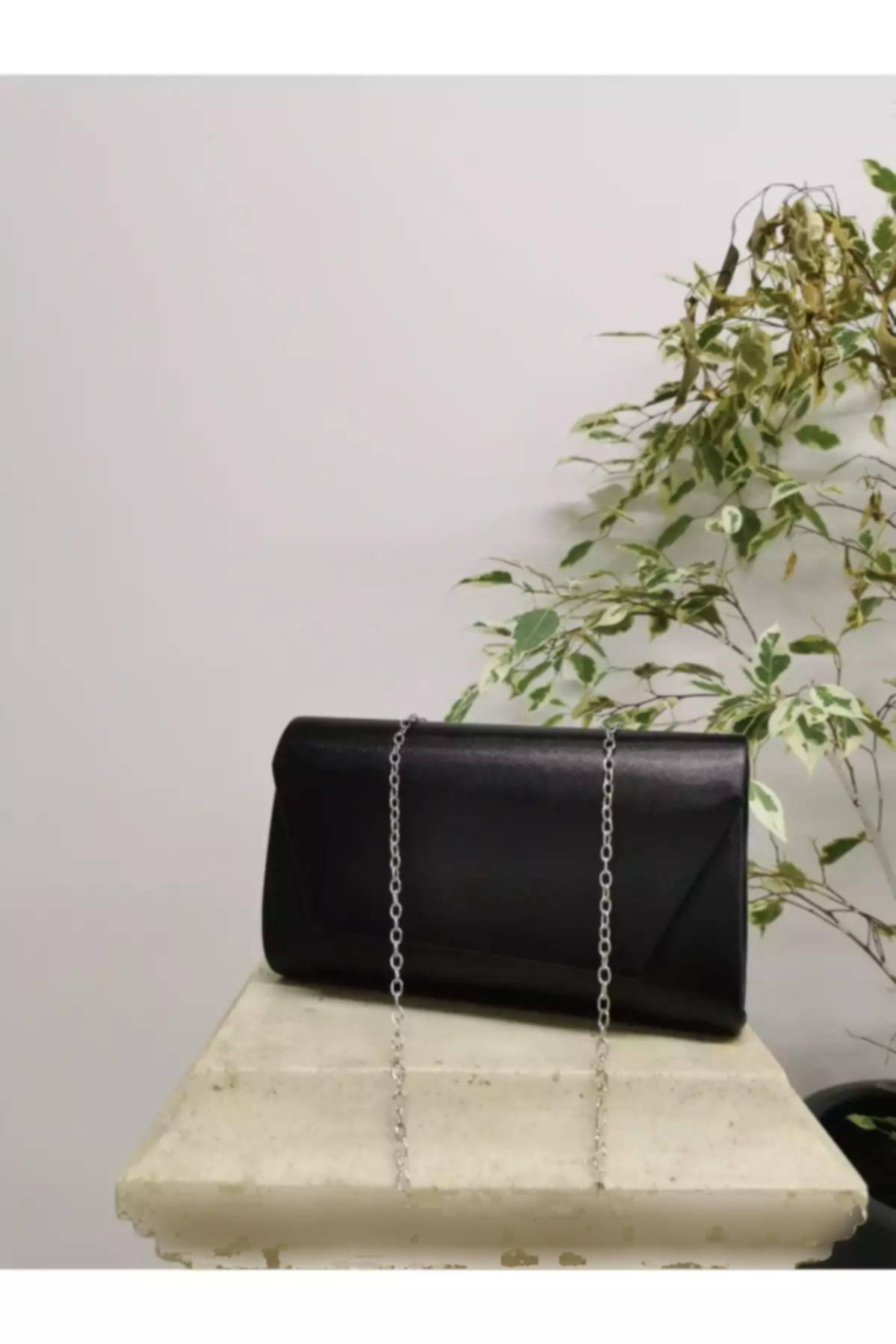 مجلسی شب زنانه زنجیردار پارچه کیف مشکی برند NAZART کد 1758397265