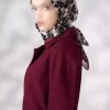 روسری طرح پلنگی زرشکی برند Madame Polo کد 1757935869