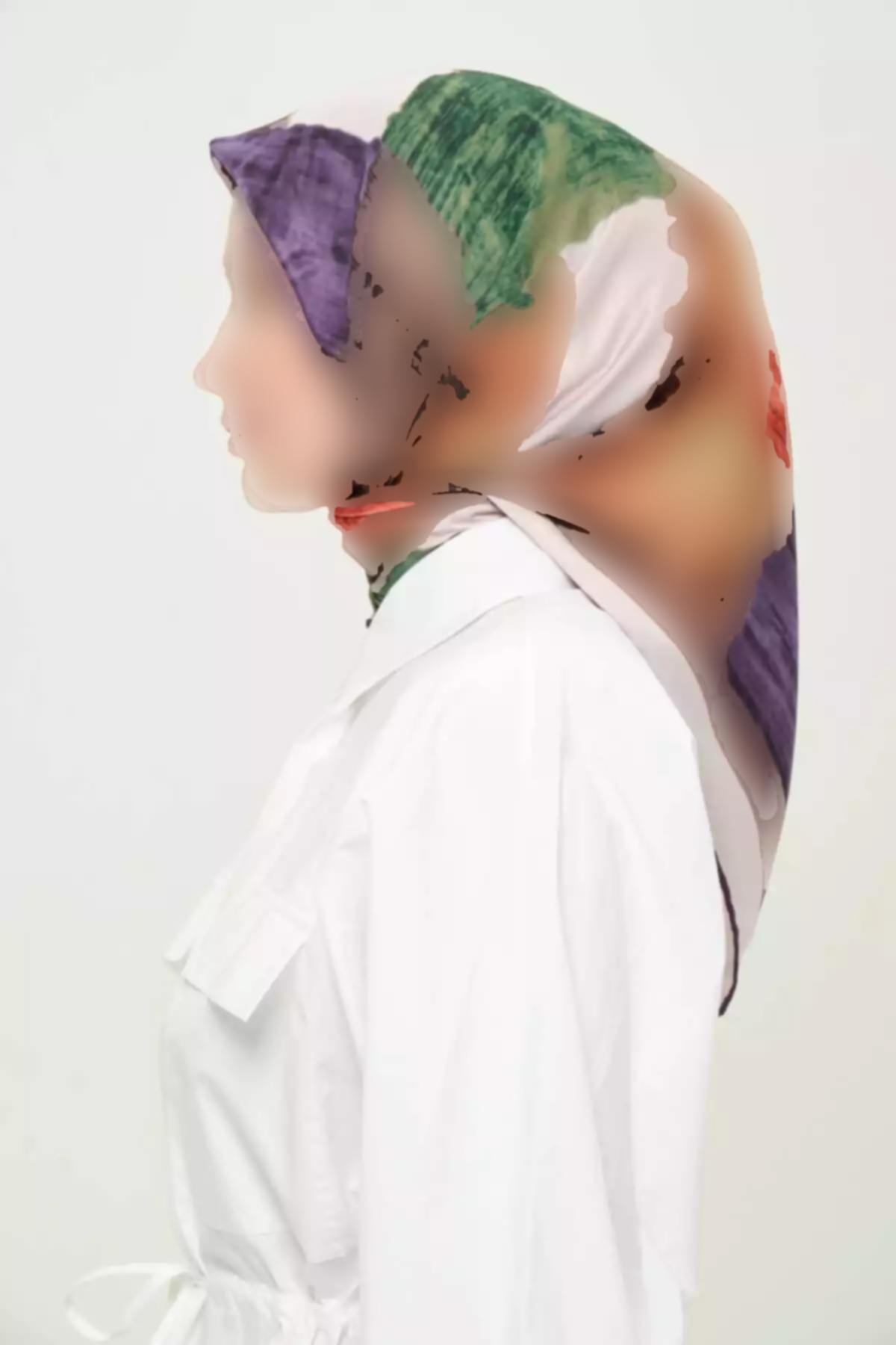 روسری لیز نمیخورد روزانه طرحدار چاپی چند رنگ غیر کریستالی برند Madame Polo کد 1757934724