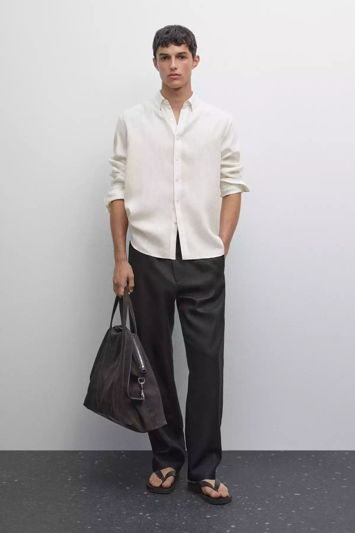 پیراهن متناسب راهراه برند Massimo Dutti کد 1757754907