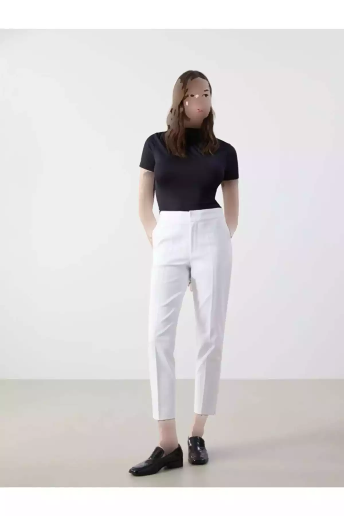 کمر کشی سفید شلوار زنانه قالب تنگ برند LC Waikiki کد 1758314482