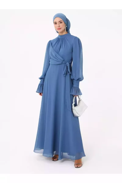 لباس مجلسی پوشیده شیفون یوریو برند Refka کد 1758121869