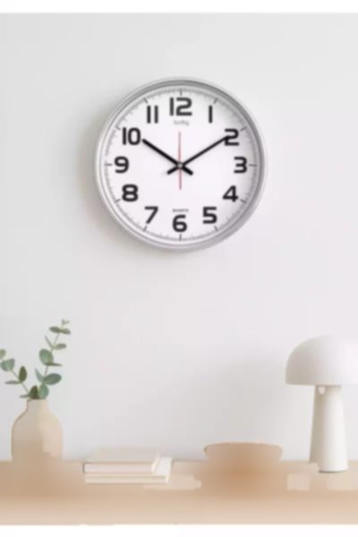 ساعت دیواری مدرن کروم رنگ خانه نشینی 28cm برند HOMİNG کد 1758134463
