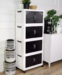 آشپزخانه حمام تنظیم کننده چرخ دار پلاستیکی سفید کابینت، جدا شونده برند Evle کد 1757990472