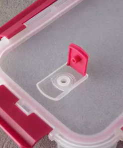 ظرف نگهداری شیشه ای 400میلی لیتر صورتی قفل و تازه برند English Home کد 1758385385