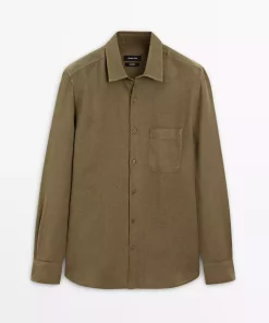 پیراهن متناسب طرحدار جیبدار برند Massimo Dutti کد 1757755268