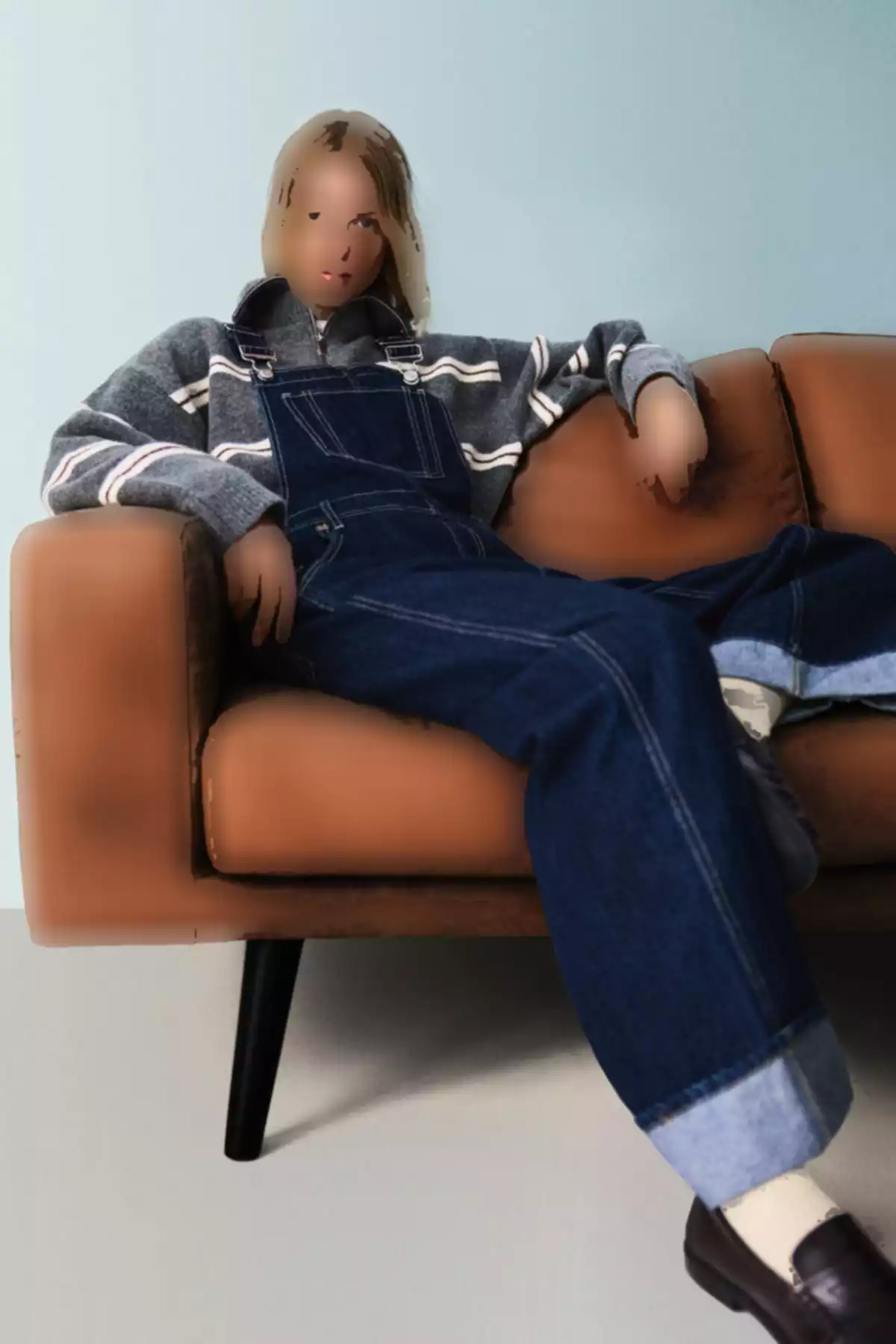 سرهمی جین گشاد بنددار برند Bershka کد 1757724071