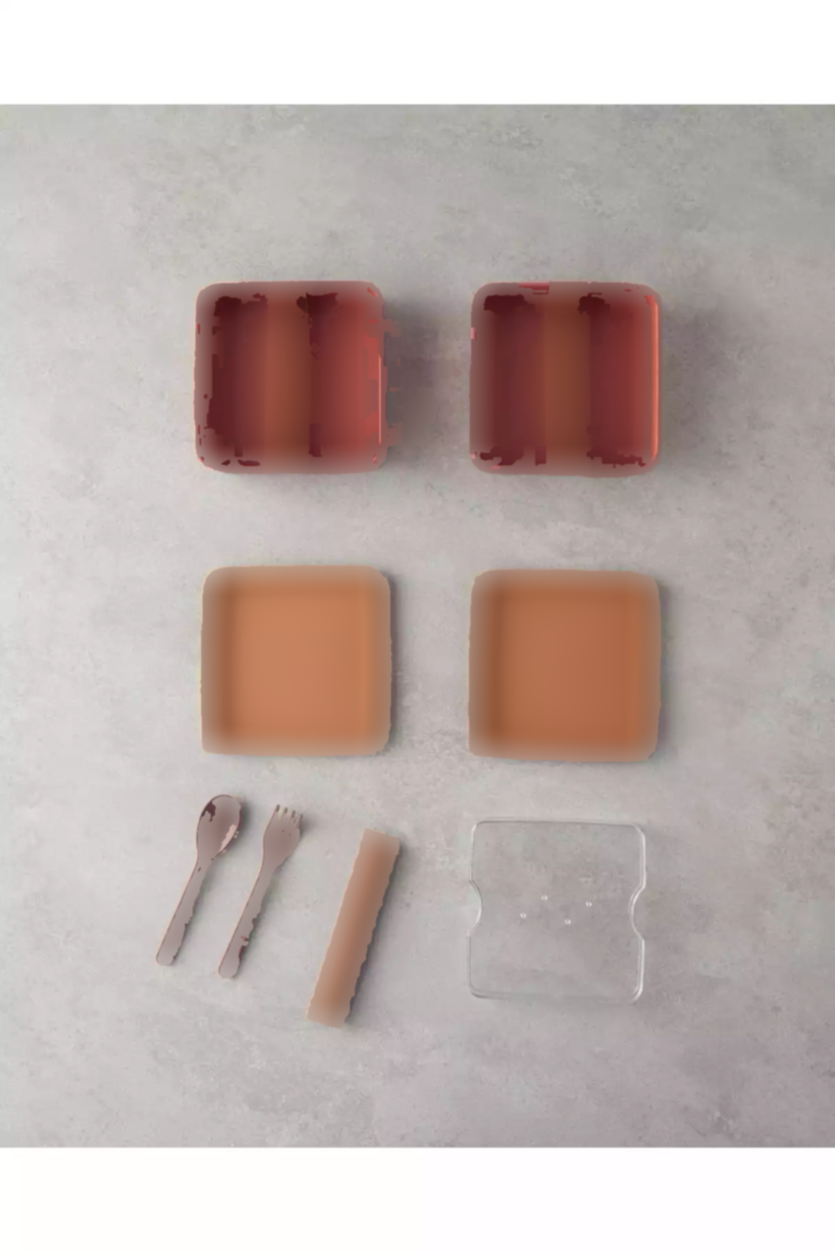 جعبه ناهار پلاستیکی +720میلی لیتر 720میلی 2طبقه دار نارنجی mezzaluna برند English Home کد 1758385272