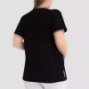 لباس راحت لایکرا پنبه ای آستین کوتاه بارداری تیشرت مشکی برند Arma Yıldız کد 1758282068