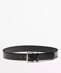 کمربند چرم سگک دار مربع ناپا برند Massimo Dutti کد 1758022930