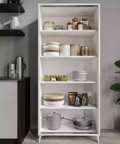 کشویی انبار مواد غذایی آشپزخانه ام دی اف 1.با کیفیت شیشه چند کاربردی برند KZNMOB HOME کد 1757972524