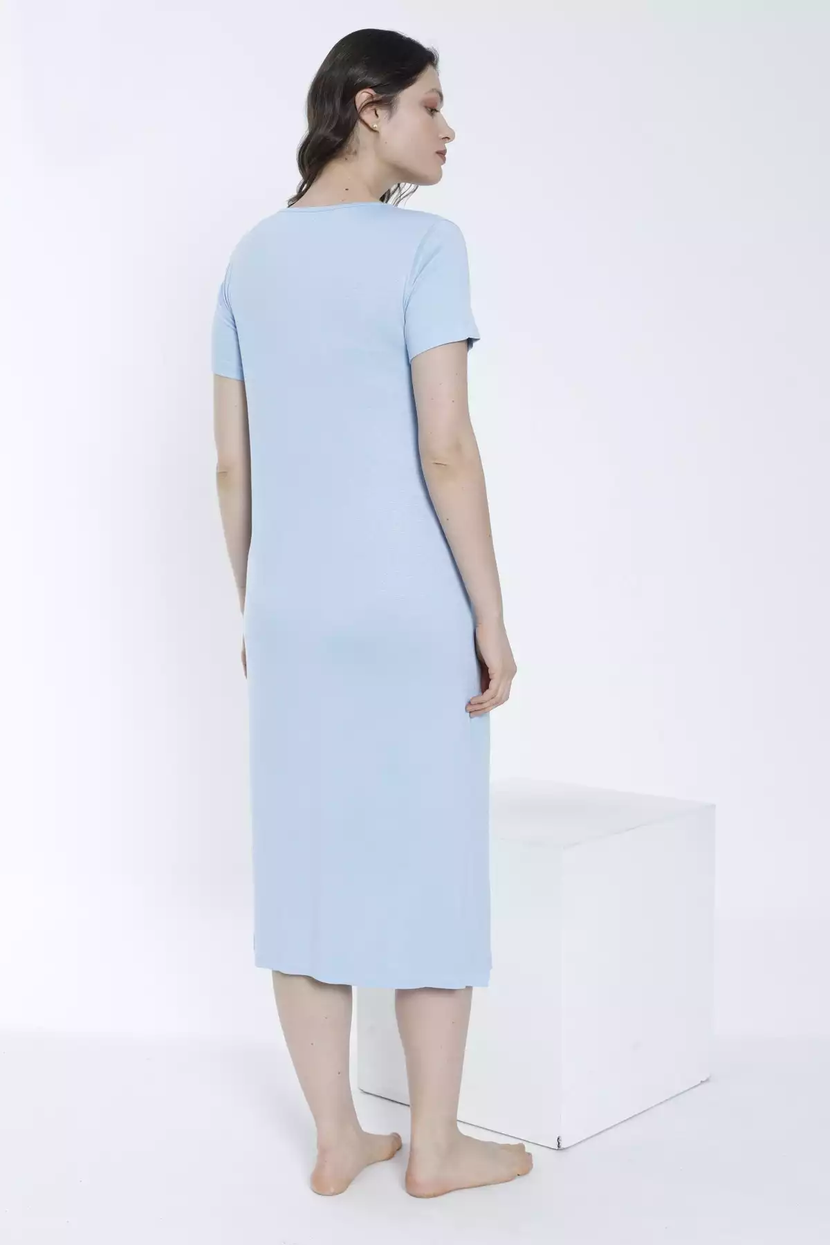 ست لباس شب طرحدار نوار بلند و گشاد بارداری برند Miss Dünya Lissa کد 1757072472