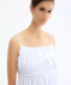 پیراهن پوپلین بنددار برند H&M کد 1759239669