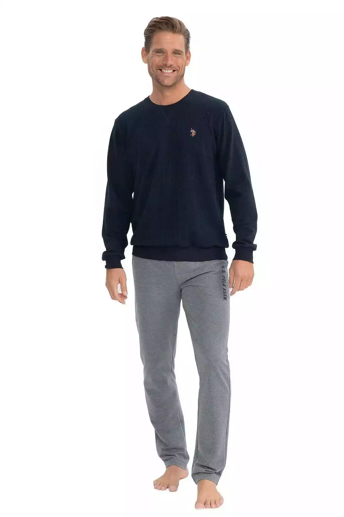 راحت گرد یقه آستین بلند 18817مردانه لباس - آبی سرمه ای برند U.S. Polo Assn. کد 1759202523