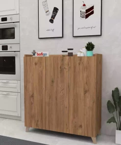 جا کفشی کابینت کمد حمام آشپزخانه شیشه ای 3دربدار چند کاربردی برند Bofigo کد 1758350535