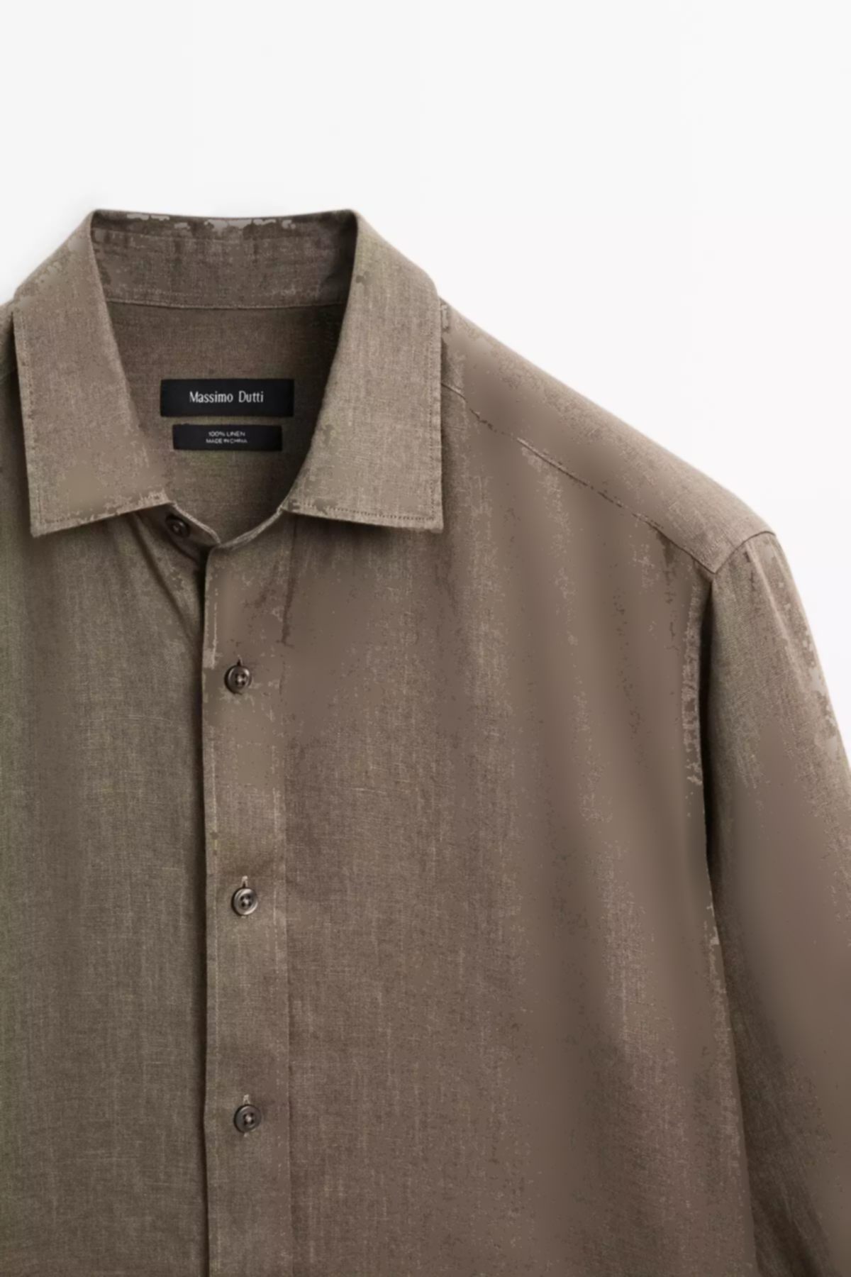 پیراهن اسلیم فیت 100کتان برند Massimo Dutti کد 1757754849