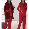 لباس راحتی ست زمستانی مخملی طراحی ویژه توری سرخابی بارداری برند Lohussa کد 1756968072