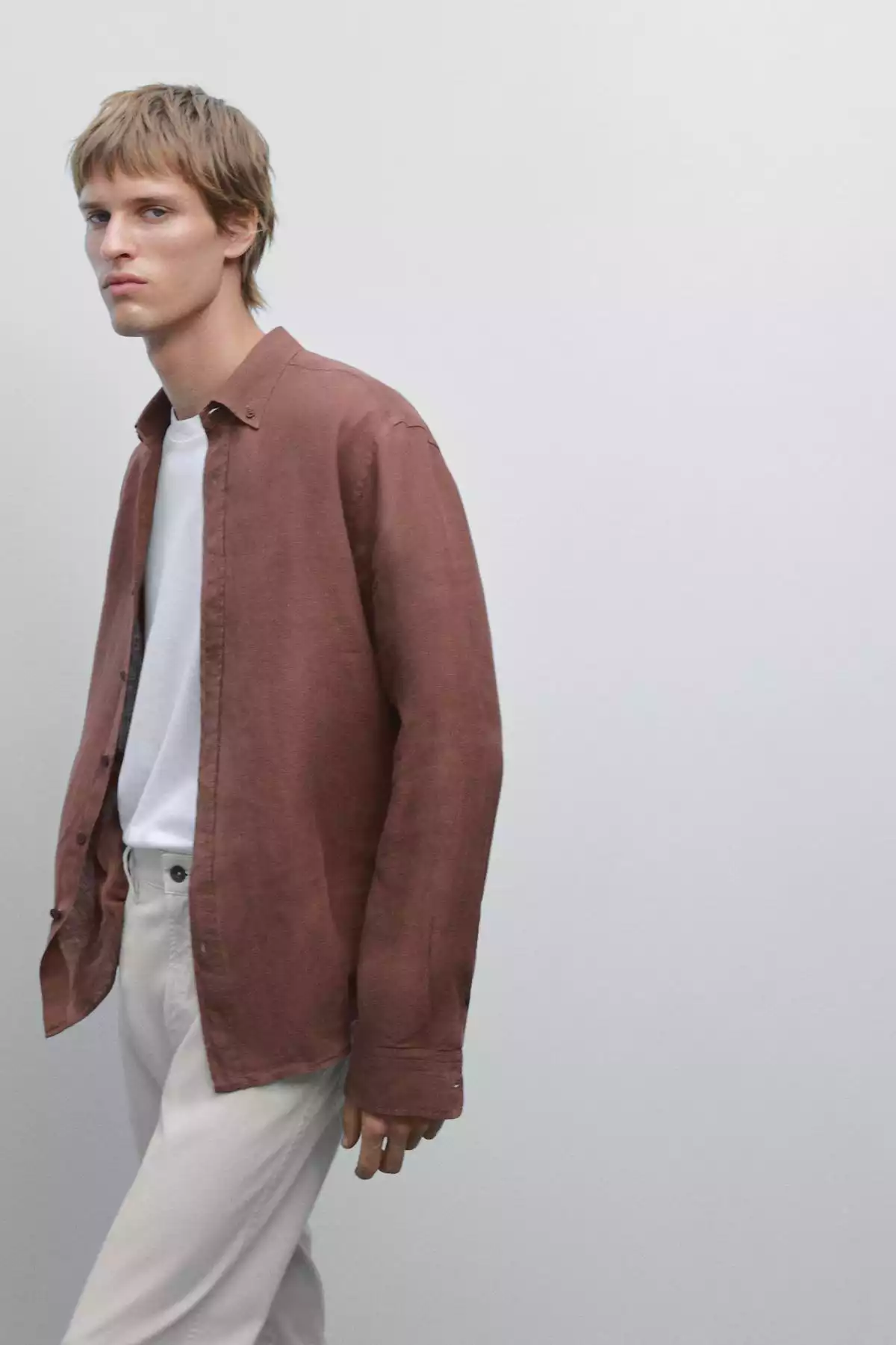 پیراهن متناسب 100کتان برند Massimo Dutti کد 1757751849