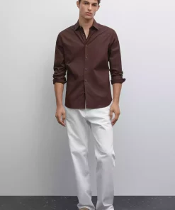 پیراهن اسلیم فیت کشی برند Massimo Dutti کد 1757749027