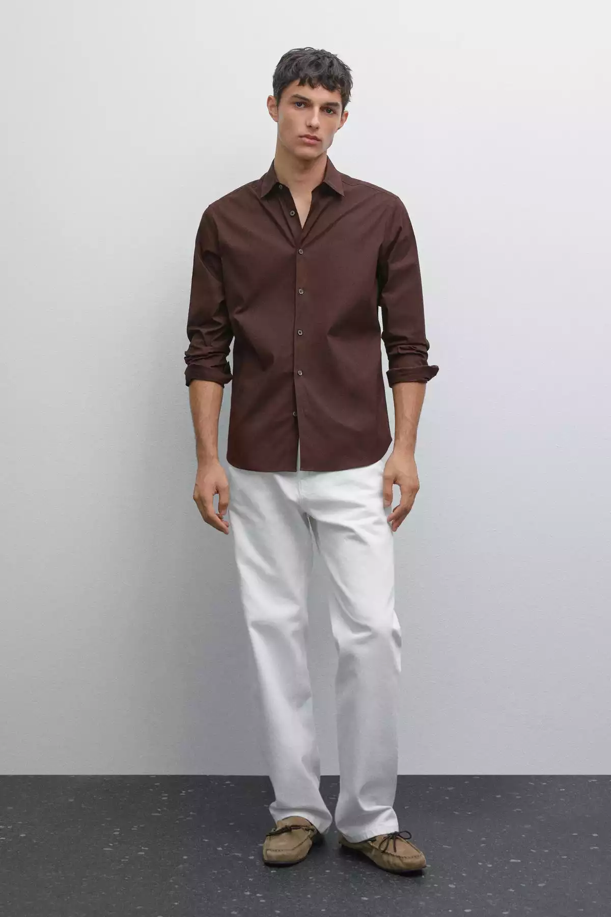 پیراهن اسلیم فیت کشی برند Massimo Dutti کد 1757749027
