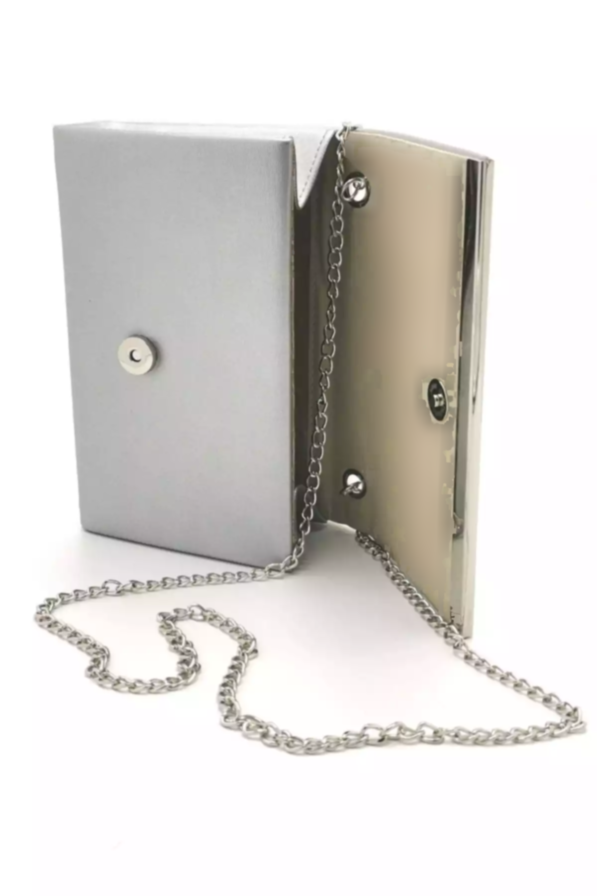 کیف مجلسی زنانه پارچه نقره برند NAZART کد 1758408065