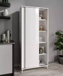 کشویی انبار مواد غذایی آشپزخانه ام دی اف 1.با کیفیت شیشه چند کاربردی برند KZNMOB HOME کد 1757972524