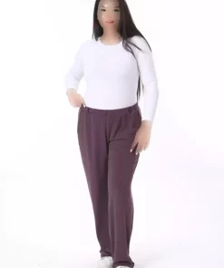 جیب دار کمر کشی لایکرا سایز بزرگ بنفش شلوار زنانه برند Şans کد 1758336128