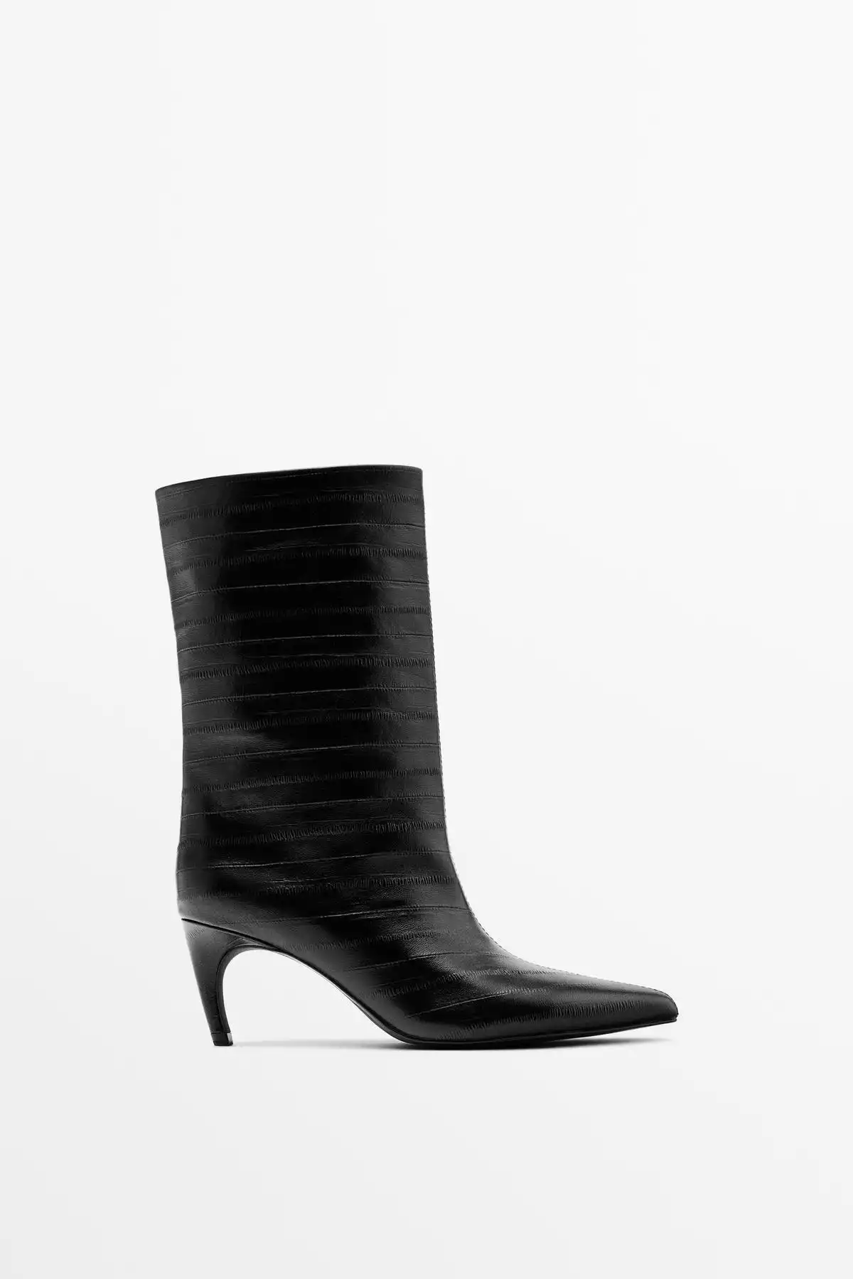 پوتین پاشنه بلند چرم برند Massimo Dutti کد 1758537669