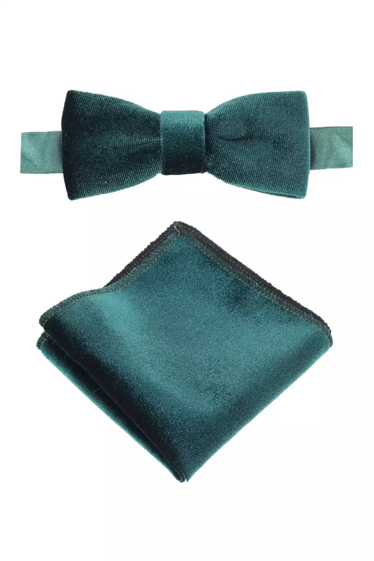 پاپیون ست مخملی دستمال سبز 5.5xcm برند SIRRI کد 1758269584