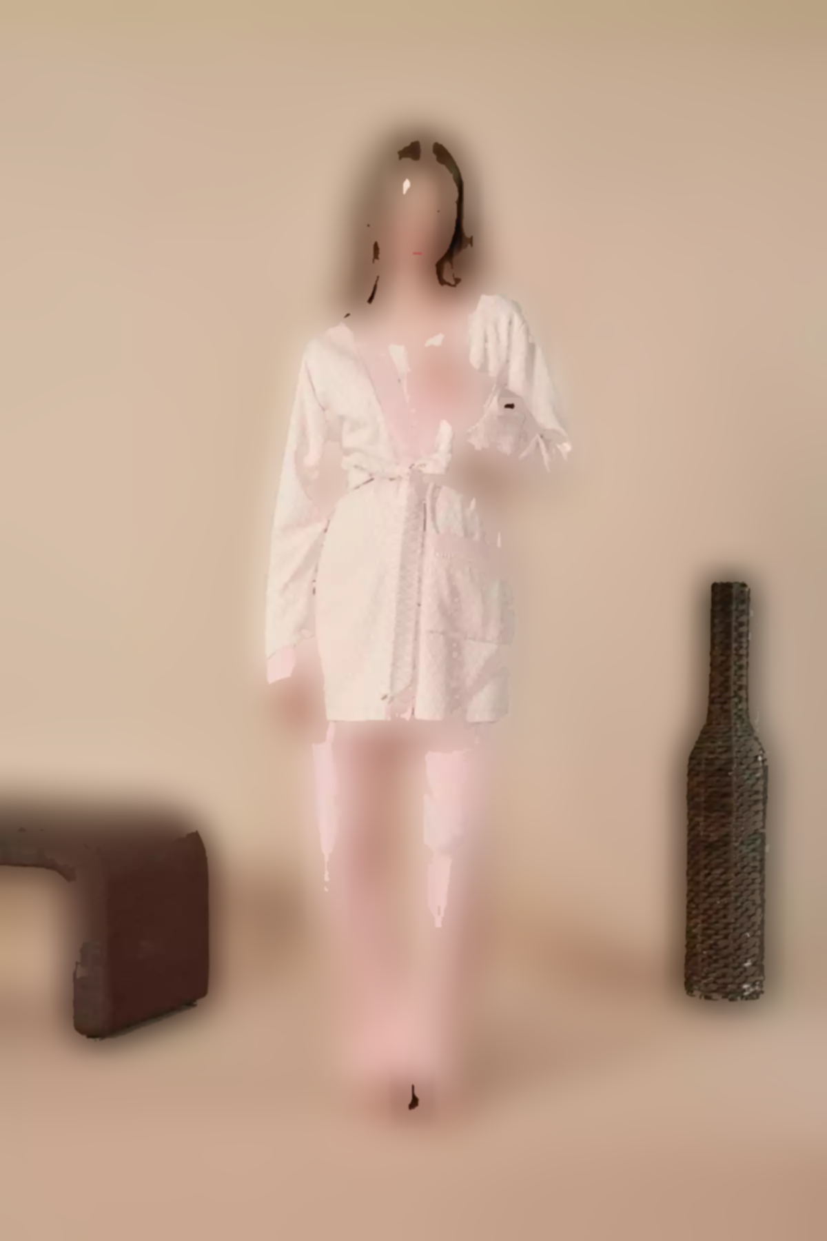 ست لباس راحتی بارداری دکمهدار یقه گرهدار گیپوردار زنانه برند Feyza کد 1757759410