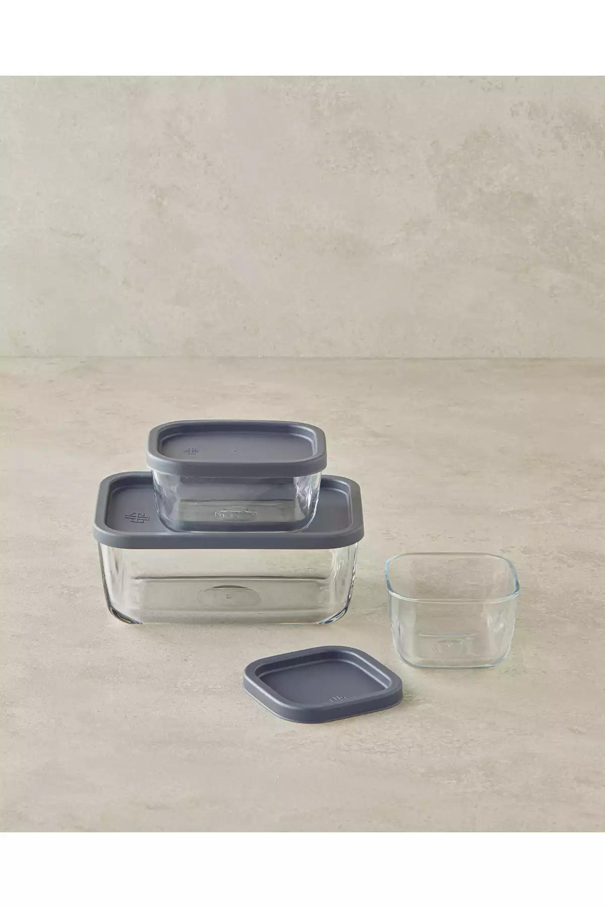 ظرف نگهداری تازه شیشه ای 1170میلی لیتر طوسی برند English Home کد 1758385387