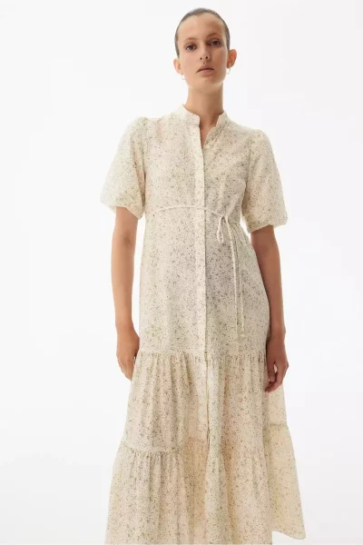 پیراهن طبقه دار پنبه ای برند H&M کد 1759239671