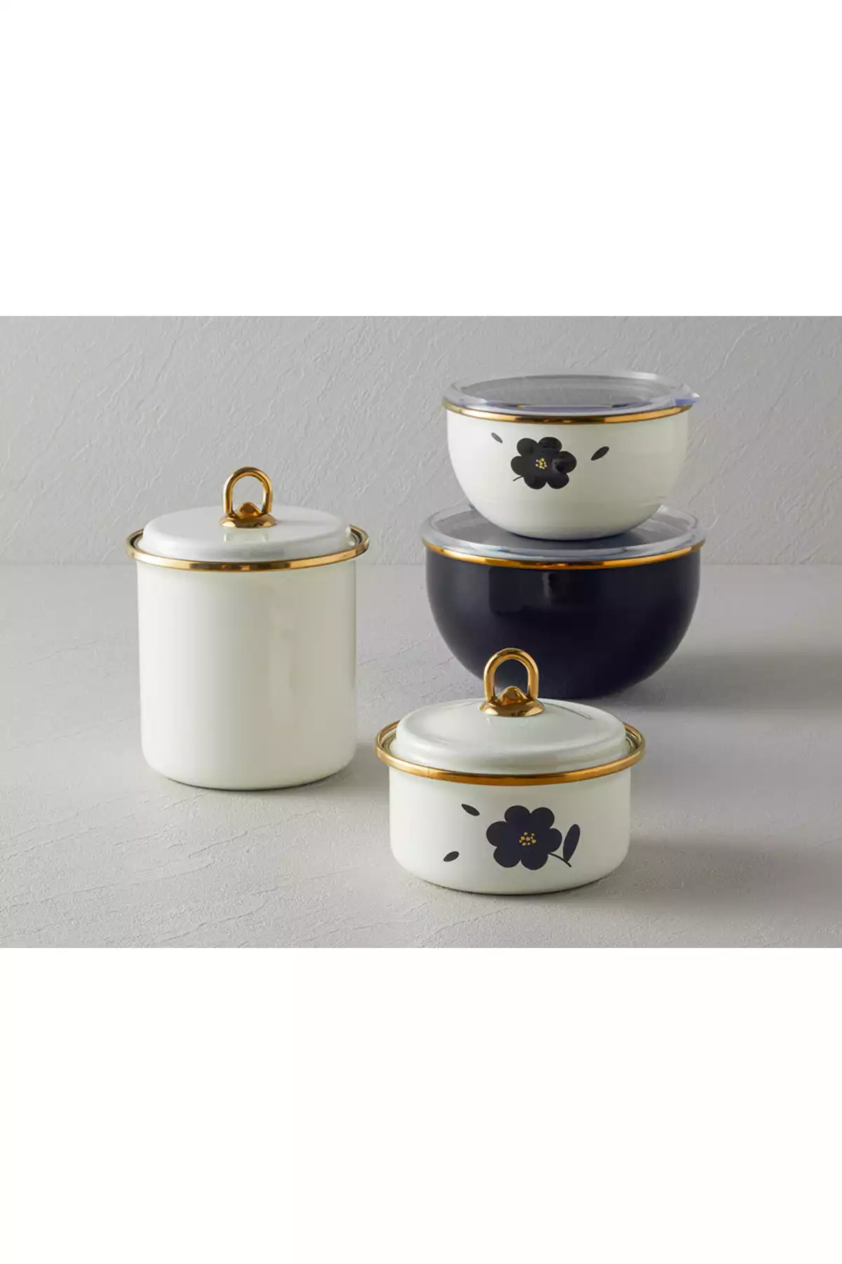 کرم ظرف نگهداری لعابی سانتی متر برند English Home کد 1758385331