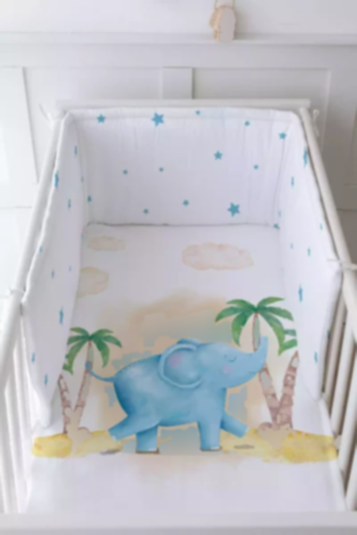 ست خواب محافط کودک فیل pure با ملافه چاپی سری برند Tuğba Kuğu کد 1756939268