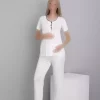 پیژامه ست 4تکه آستین کوتاه لباس بلند و گشاد سفید بارداری برند Miss Dünya Lissa کد 1757763670