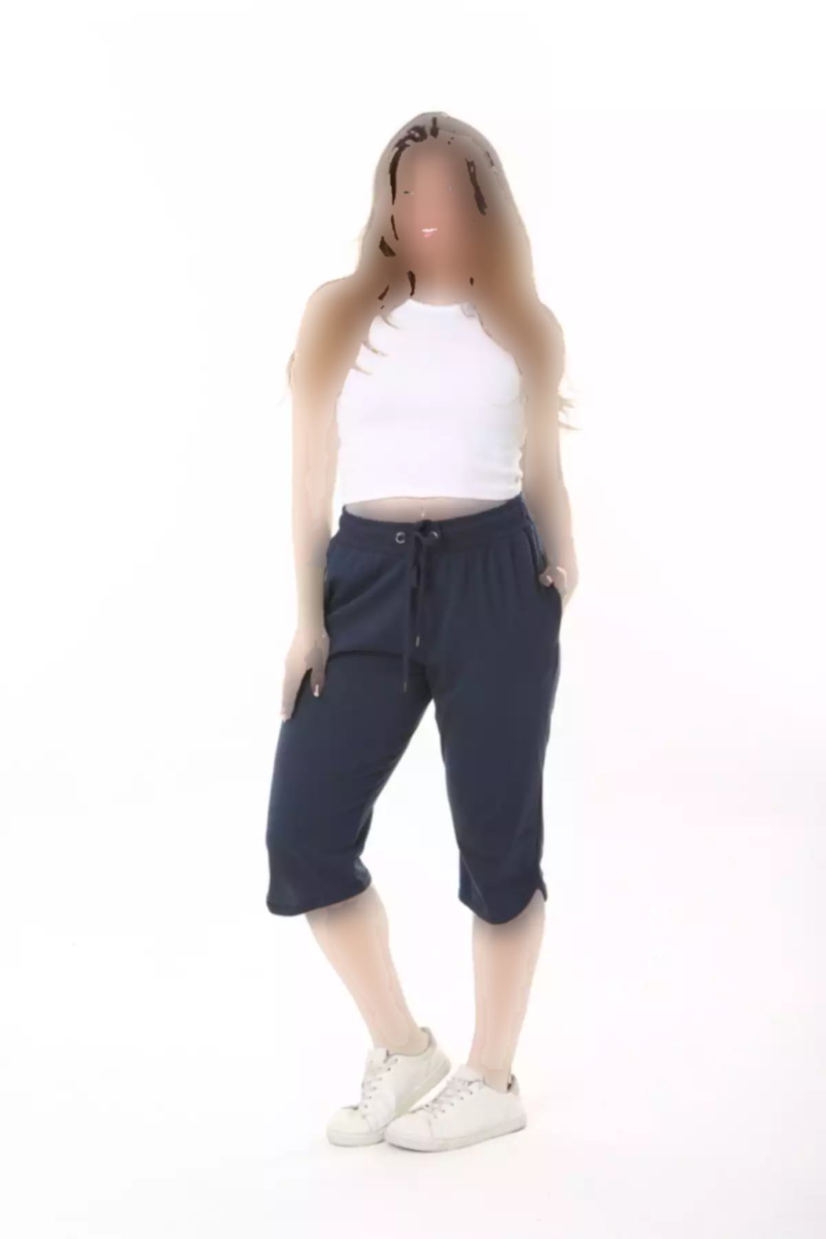 جیب دار کشی کمر پارچه پنبه ای بند سایز بزرگ سرمه زنانه برند Şans کد 1757947266