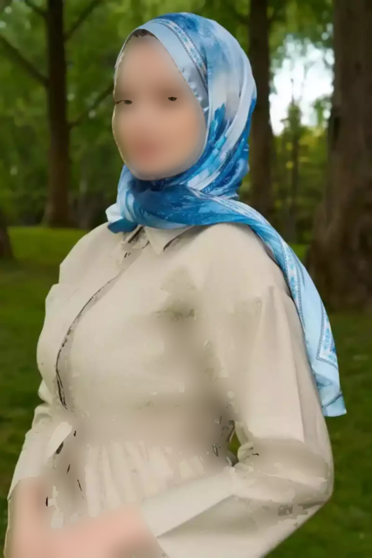 شال کریستال طرح آبی برند Madame Polo کد 1757934726