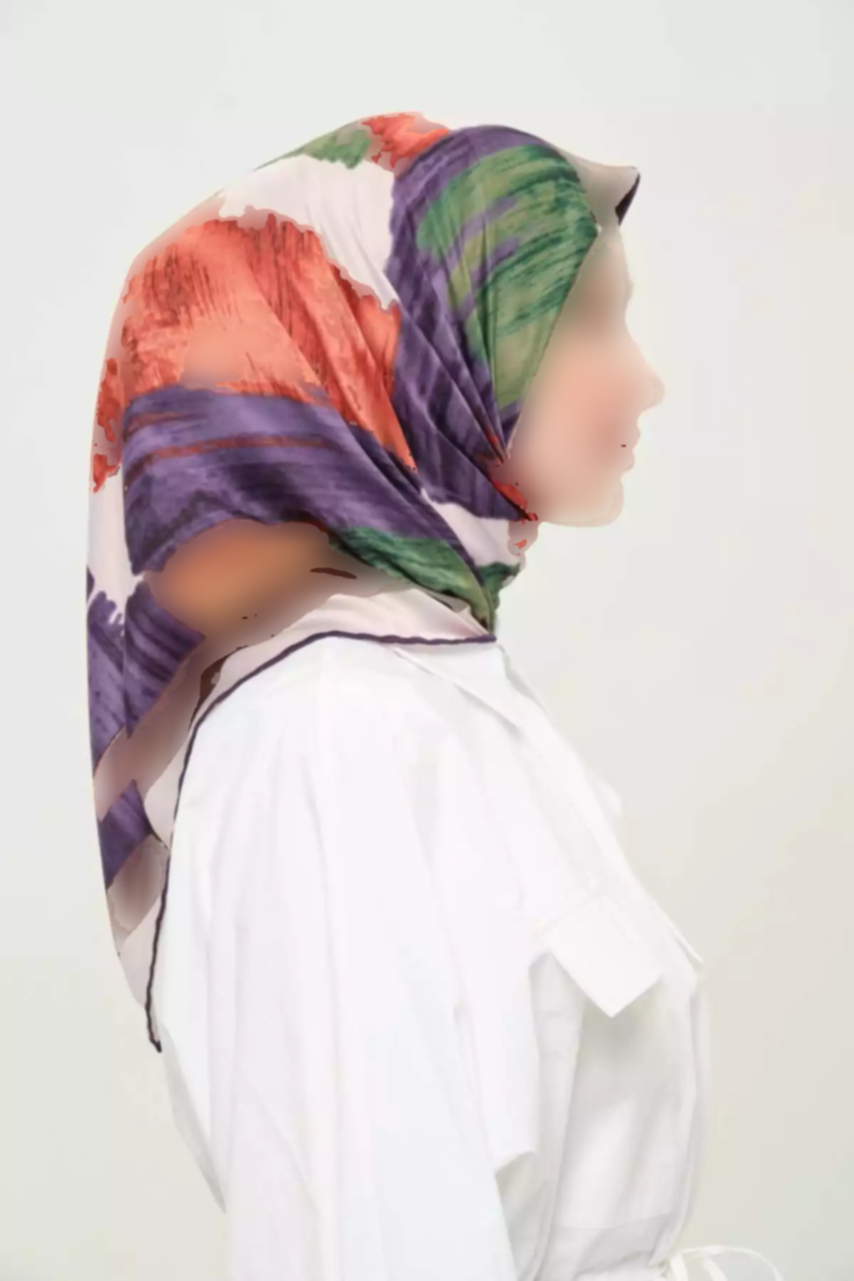 روسری لیز نمیخورد روزانه طرحدار چاپی چند رنگ غیر کریستالی برند Madame Polo کد 1757934724