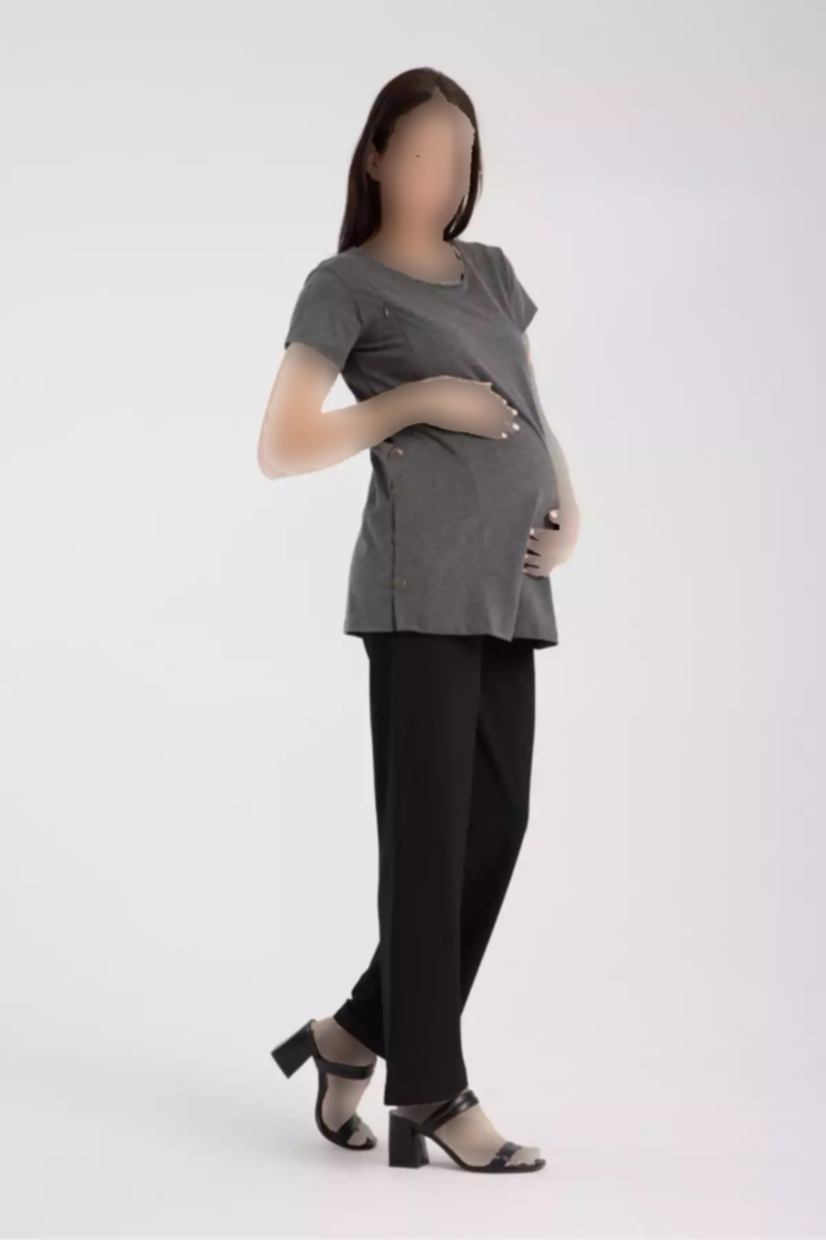 تیشرت شیردهی مخفی بارداری زیپدار راحت برند LİYACA کد 1758480068