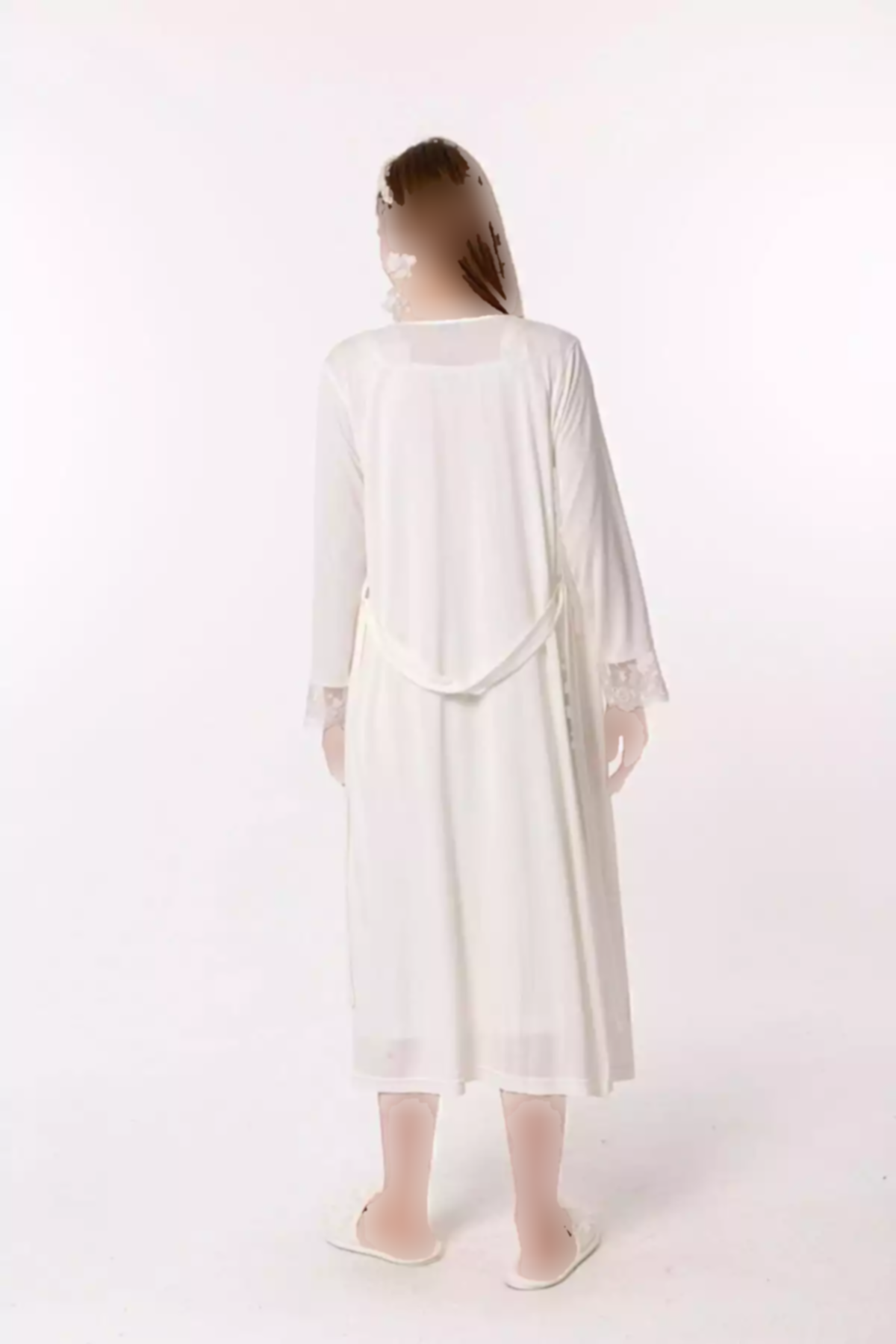 ست لباس شب بلند و گشاد شیری بارداری برند ByLohusa کد 1758055269