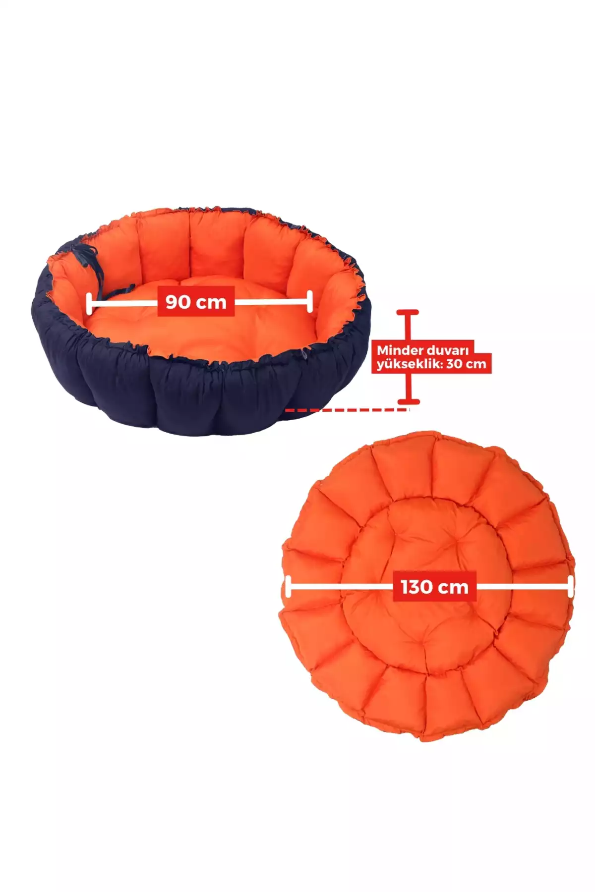 سبد تخت خواب کریر گرد 10 سرمه ای استخر ، اسباب بازی کوسن عزیزم برند XPERMATE کد 1757090650