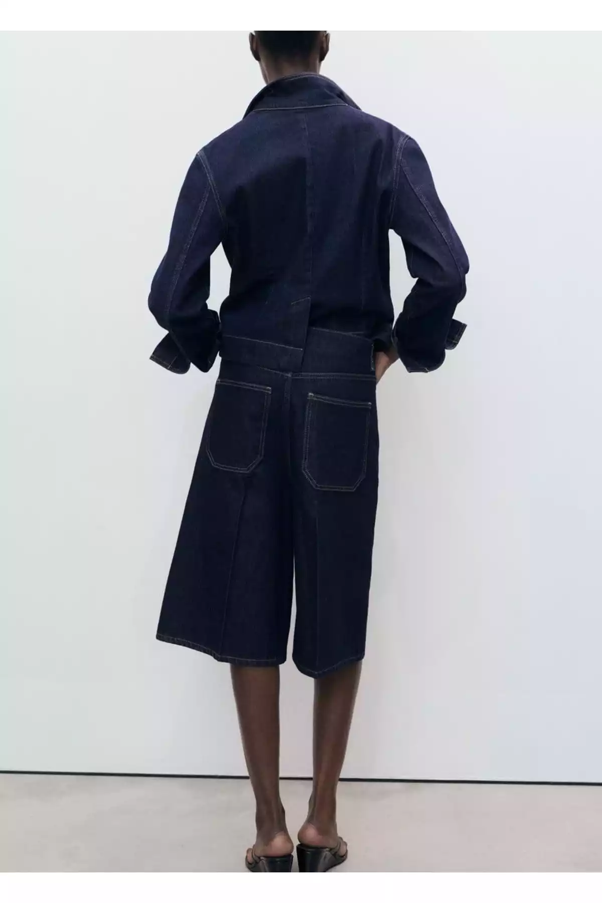 دور کمر برمودا وسط جین برند MANGO کد 1758471186